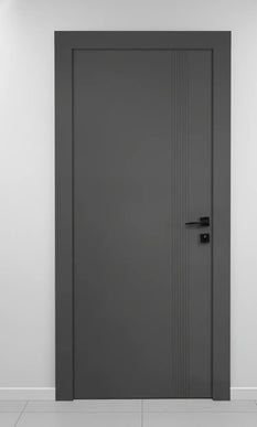Usa JY 003 cu riflaj antracit lemn stratificat