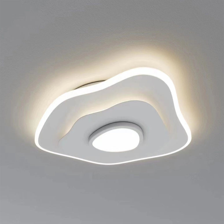 Lustra LED Abstract Glow G3835, cu telecomanda, 124W, 5000lm, alb, cu trei tipuri de lumina