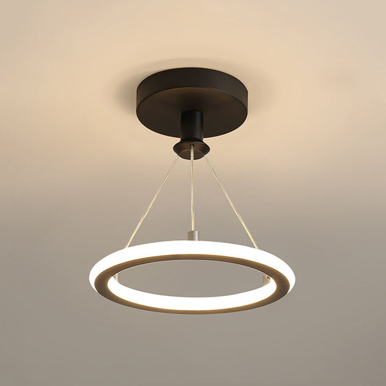Lustra LED Black Circle, suspendata, 27W, 1200lm, negru, cu trei tipuri de lumina 6065