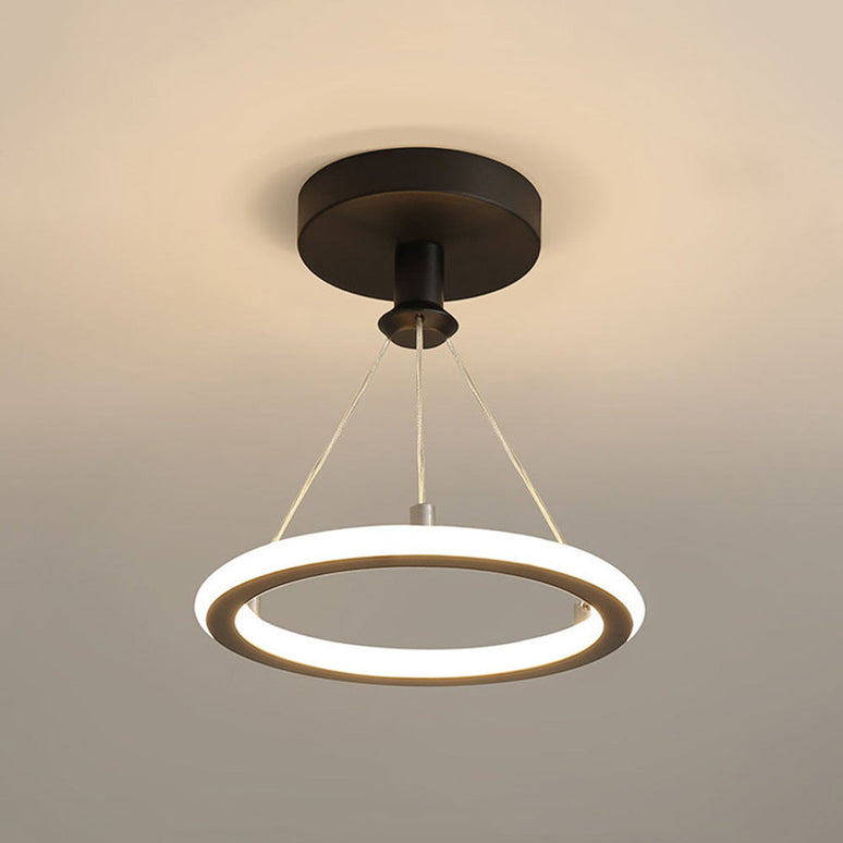 Lustra LED Black Circle, suspendata, 27W, 1200lm, negru, cu trei tipuri de lumina 6065 LMX