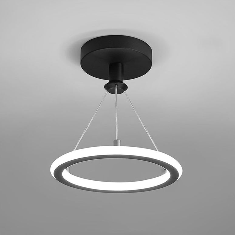 Lustra LED Black Circle, suspendata, 27W, 1200lm, negru, cu trei tipuri de lumina 6065