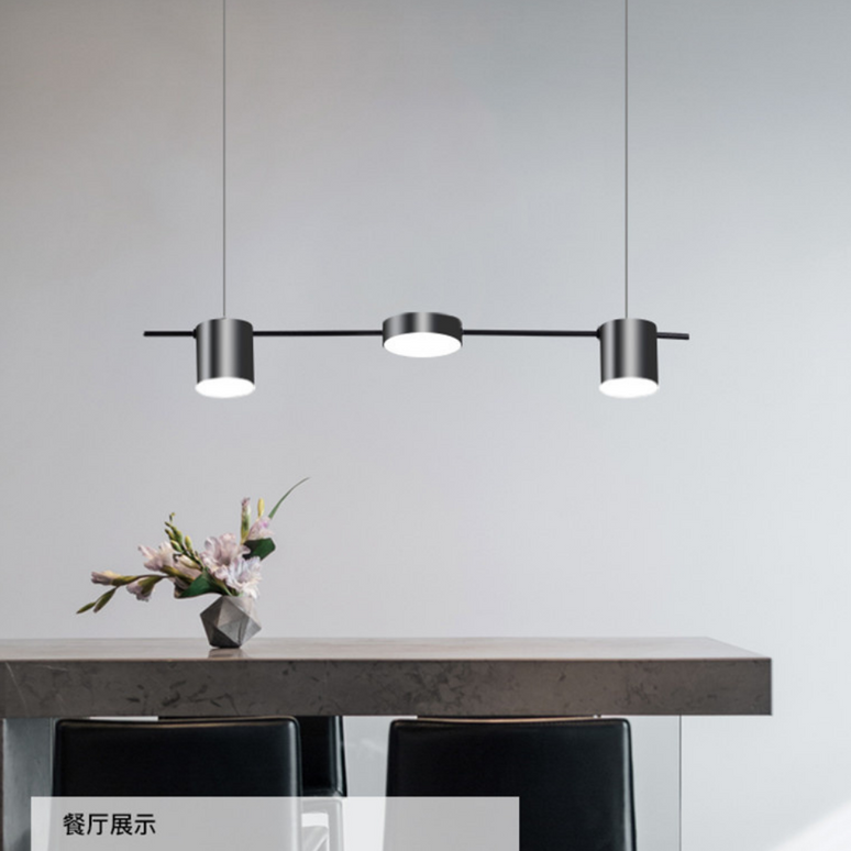 Lustra LED Black Design 3,G3849/2+1 BK suspendata,cu telecomanda, 30W, 1500lm, negru, cu trei tipuri de lumina LMX