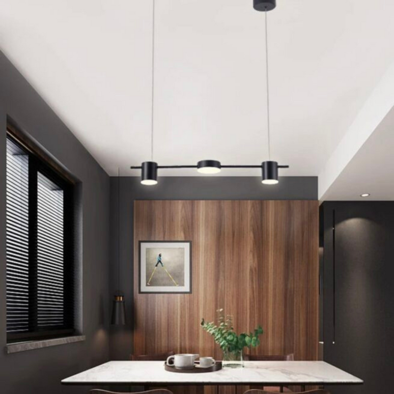 Lustra LED Black Design 3,G3849/2+1 BK suspendata,cu telecomanda, 30W, 1500lm, negru, cu trei tipuri de lumina LMX
