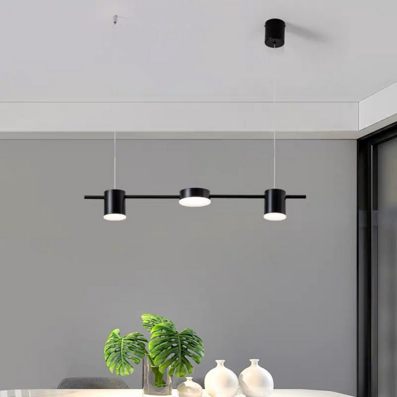 Lustra LED Black Design 3,G3849/2+1 BK suspendata,cu telecomanda, 30W, 1500lm, negru, cu trei tipuri de lumina LMX