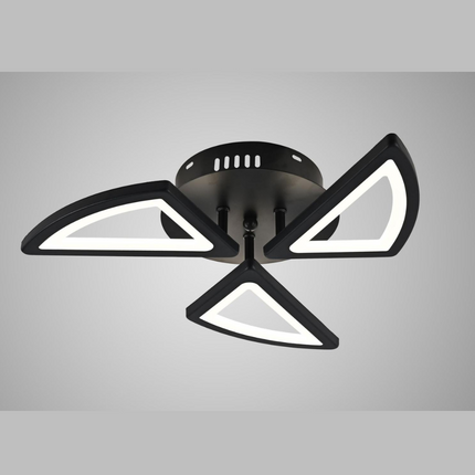 Lustra LED Ceiling Triangle 1, cu telecomanda, 60W, negru, cu trei tipuri de lumina G3858/X3 BK