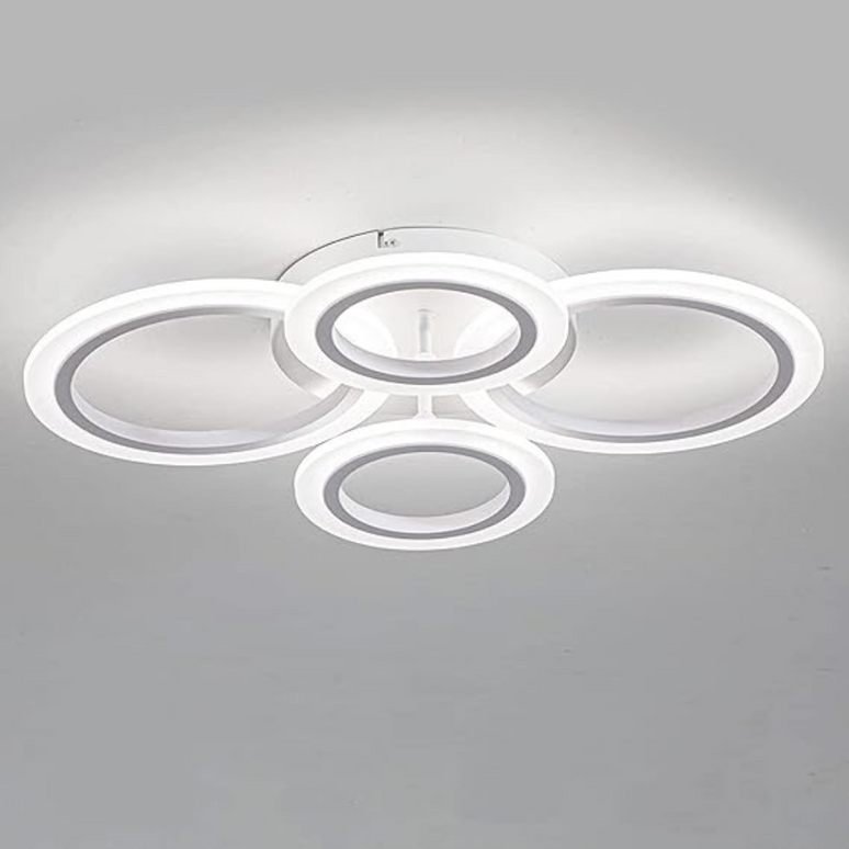 Lustra LED Concept Circles, cu telecomanda,176W, crom, cu trei tipuri de lumina 6601/2+2 A