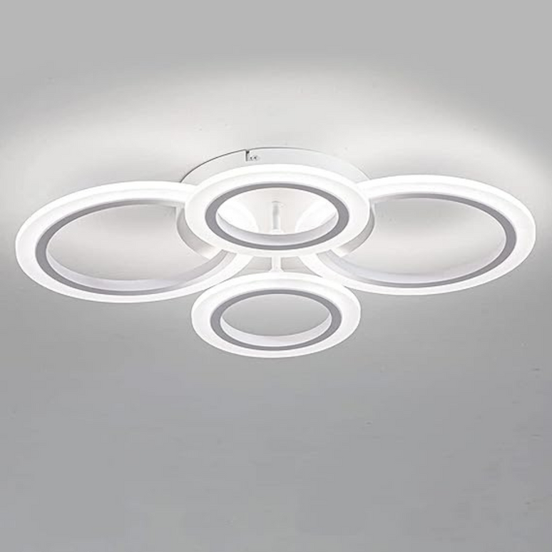 Lustra LED Concept Circles, cu telecomanda,176W, crom, cu trei tipuri de lumina 6601/2+2 A LMX