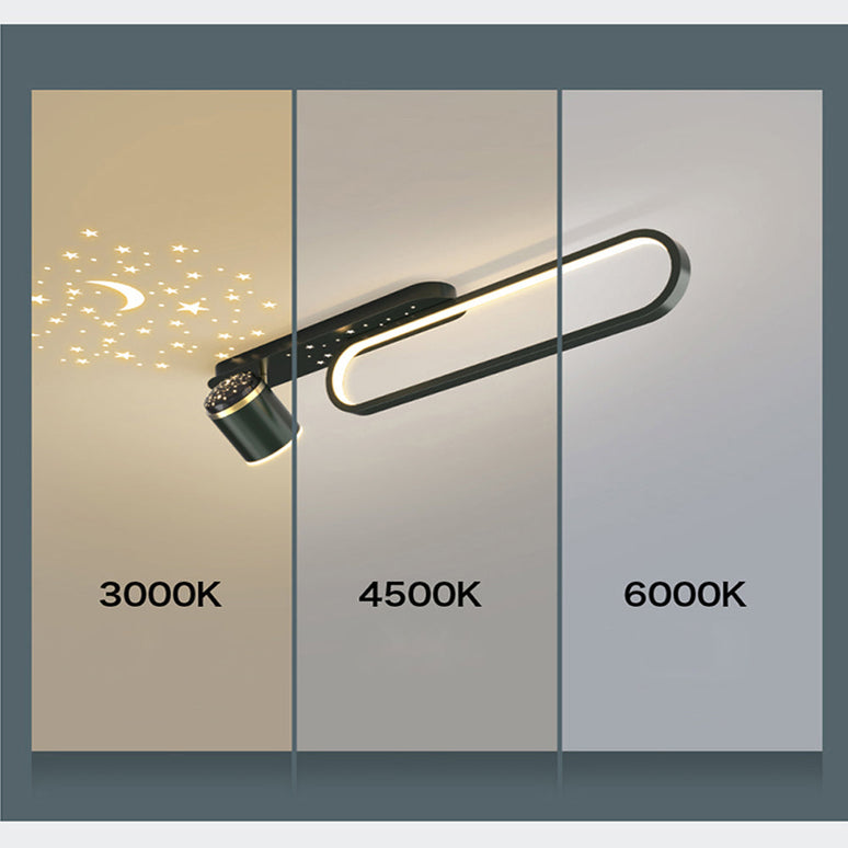Lustra LED Constellation Sky, 80cm, 58W, 3000lm, negru, cu trei tipuri de lumina 9108/800 BK LMX