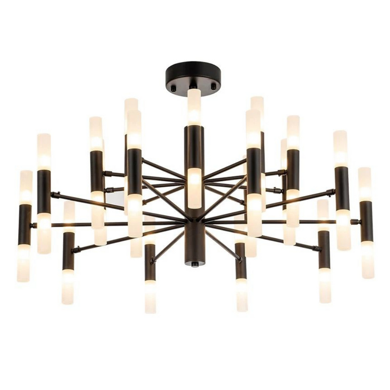 Lustra LED Creative Black, bec G4, stil minimalist, negru G3870/40 BK LMX