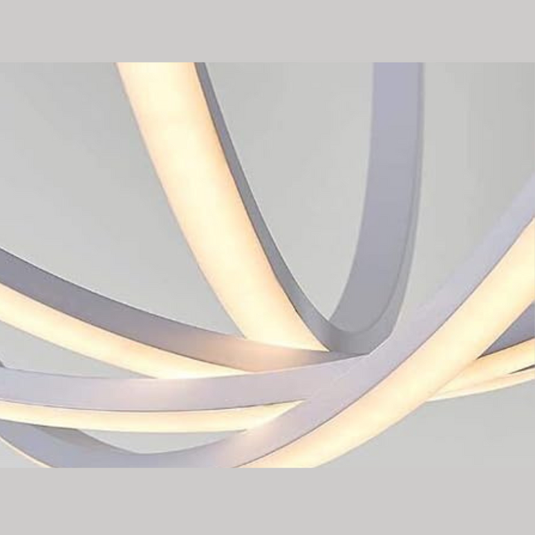 Lustra LED Creative Design, cu telecomanda, 122W, alb, cu trei tipuri de lumina SE-P1065 LMX