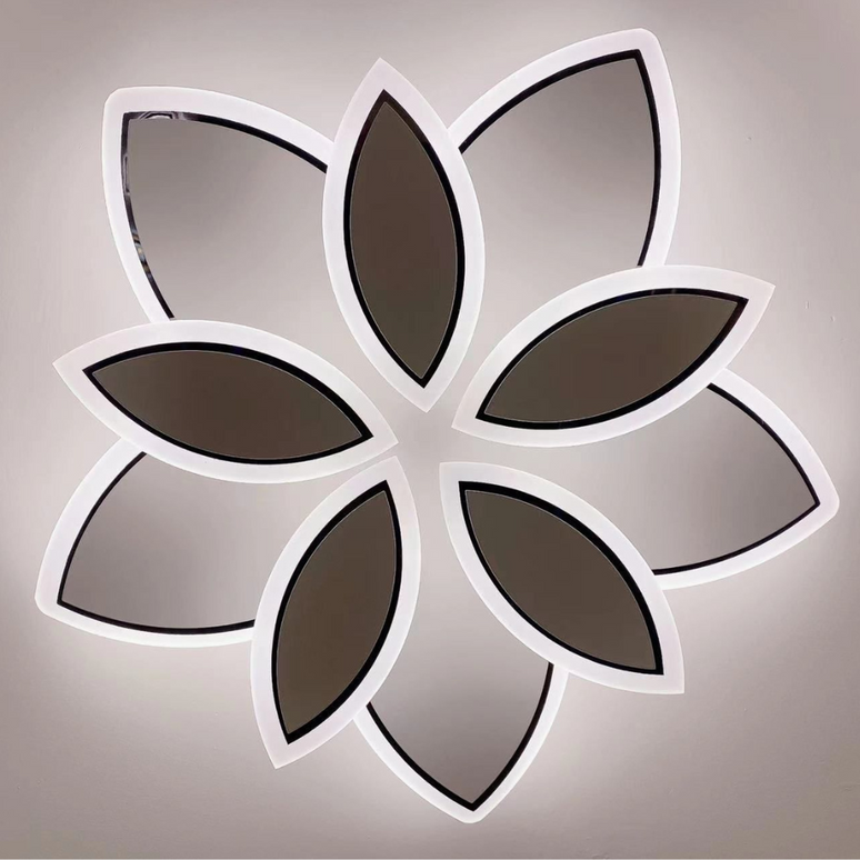 Lustra LED Flower Concept 1, 1981-5 cu telecomanda, 90W, alb, cu trei tipuri de lumina, intensitate reglabila