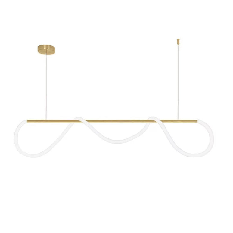 Lustra LED Hanging Light, suspendata,100W, iluminat modern, auriu, 1300mm S5519/1500 LMX