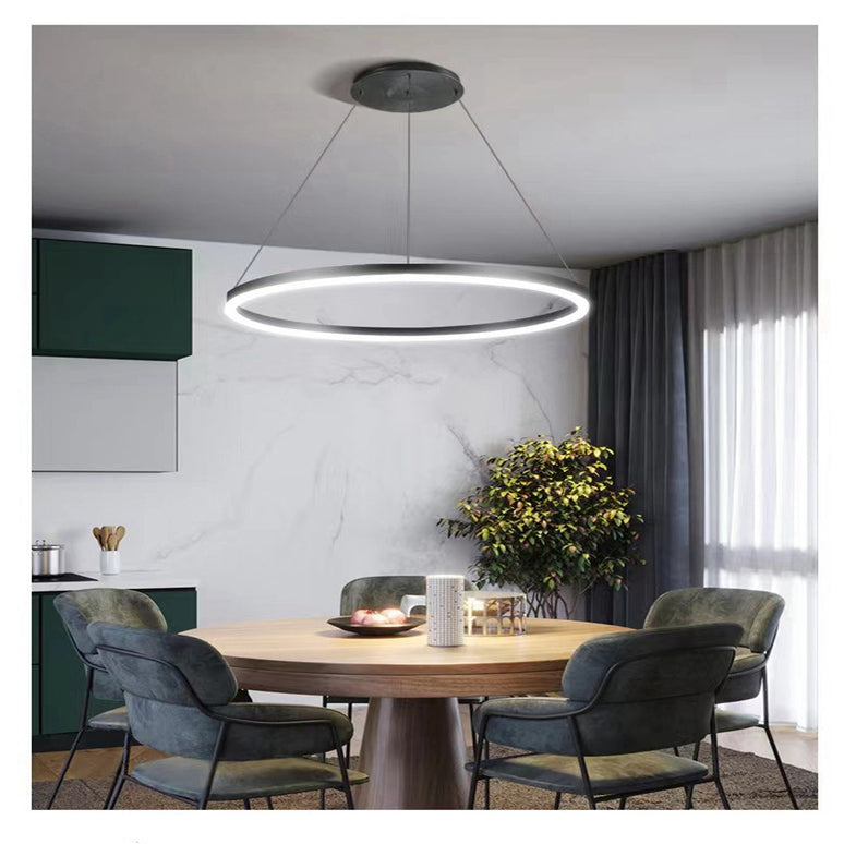 Lustra LED Minimalist Circular,cu telecomanda C 2557/1 400 BK, 80W, 4000lm, negru,cu trei tipuri de lumina,intensitate reglabila