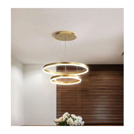 Lustra LED Modern Circular,cu telecomanda, 100W, 5000lm, auriu , cu trei tipuri de lumina C 2557/2 GD