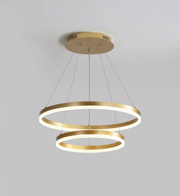 Lustra LED Modern Circular,cu telecomanda, 100W, 5000lm, auriu , cu trei tipuri de lumina C 2557/2 GD