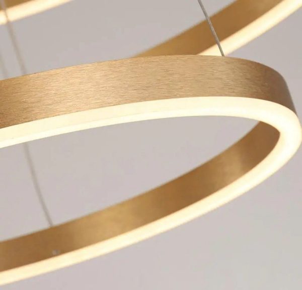 Lustra LED Modern Circular,cu telecomanda, 100W, 5000lm, auriu , cu trei tipuri de lumina C 2557/2 GD