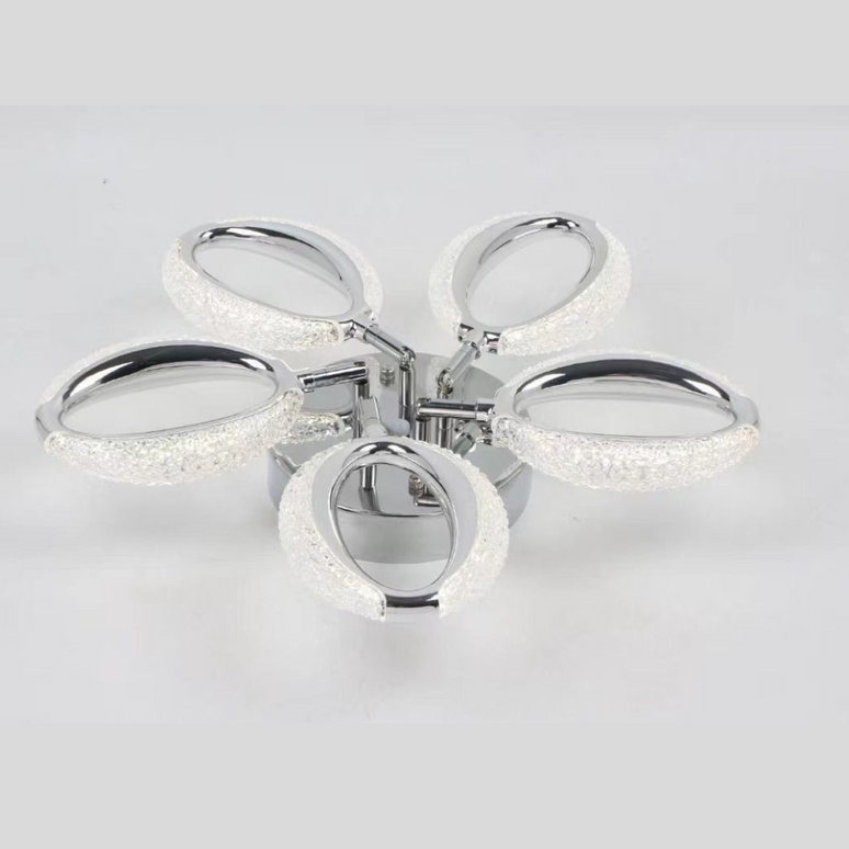 Lustra LED Silver Concept 5, cu telecomanda, 88W, gri, cu trei tipuri de lumina SE-C1190/5 LMX