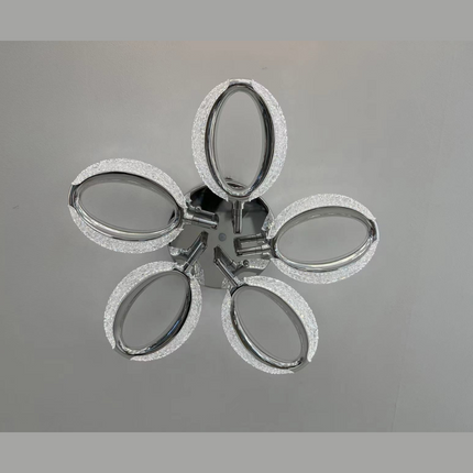Lustra LED Silver Concept 5, cu telecomanda, 88W, gri, cu trei tipuri de lumina SE-C1190/5