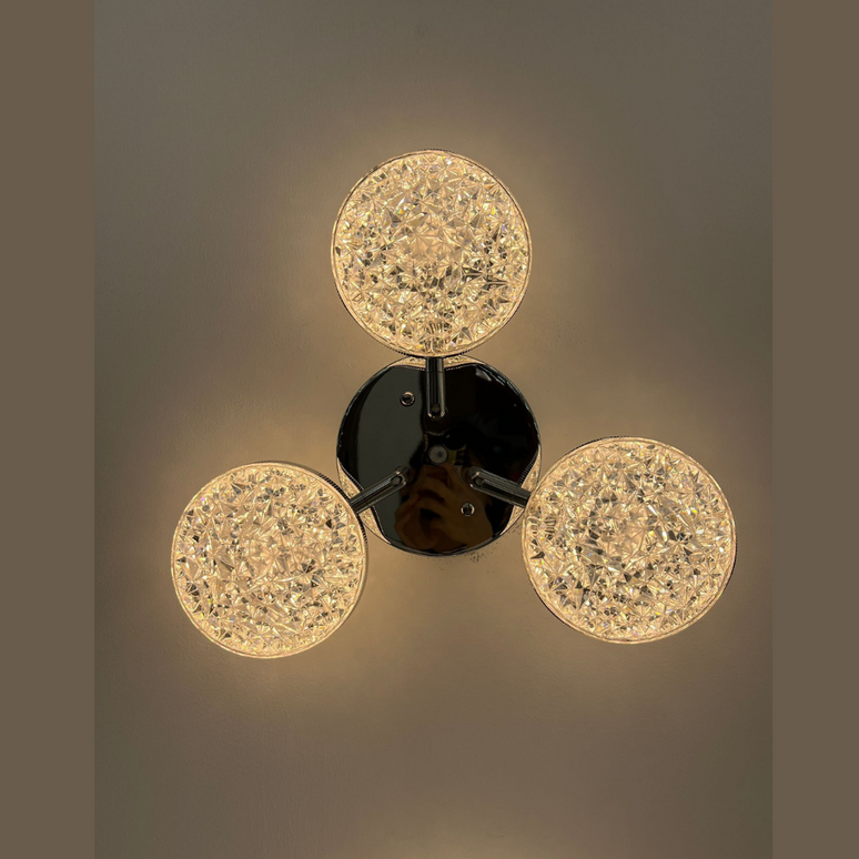 Lustra LED Silver Lightning 3, cu telecomanda, 64W, gri, cu trei tipuri de lumina SE-C1191/3 LMX