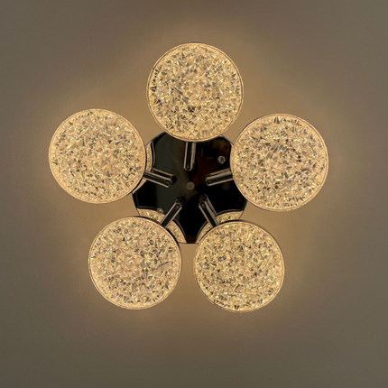 Lustra LED Silver Lightning 5, cu telecomanda, 100W, gri, cu trei tipuri de lumina SE-C1191/5