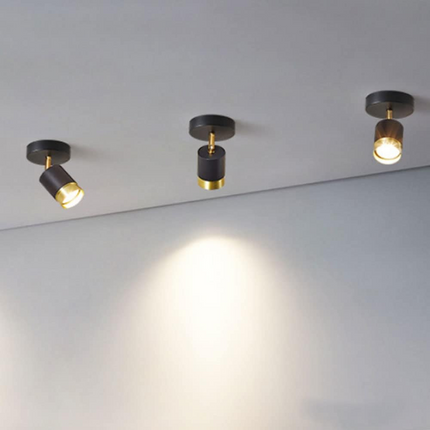 Lustra LED tip spot Minimalist Vibe, 5W, lumina neutra, iluminat modern, negru cu auriu SE-C3007-1
