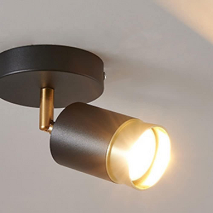 Lustra LED tip spot Minimalist Vibe, 5W, lumina neutra, iluminat modern, negru cu auriu SE-C3007-1