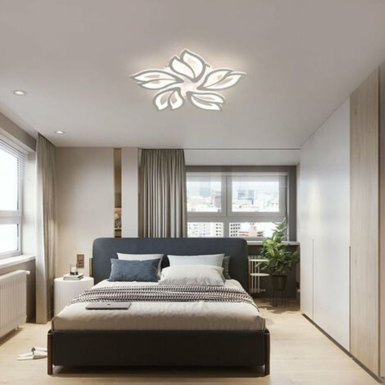Lustra Led Cinci Petale, 110W, 5 Brate Si Telecomanda, Intensitate Reglabila S 5162/5 LMX