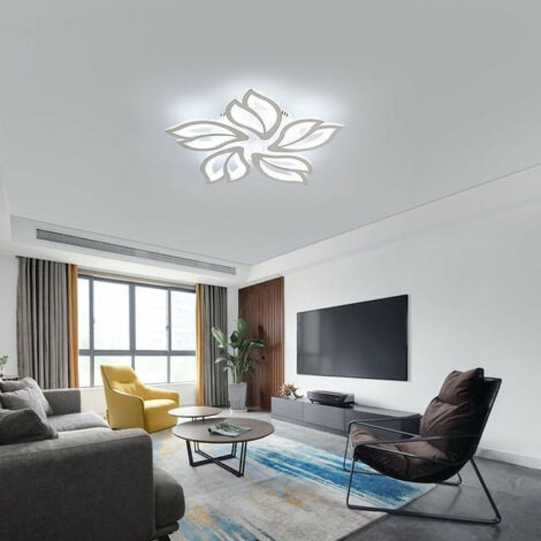 Lustra Led Cinci Petale, 110W, 5 Brate Si Telecomanda, Intensitate Reglabila S 5162/5 LMX