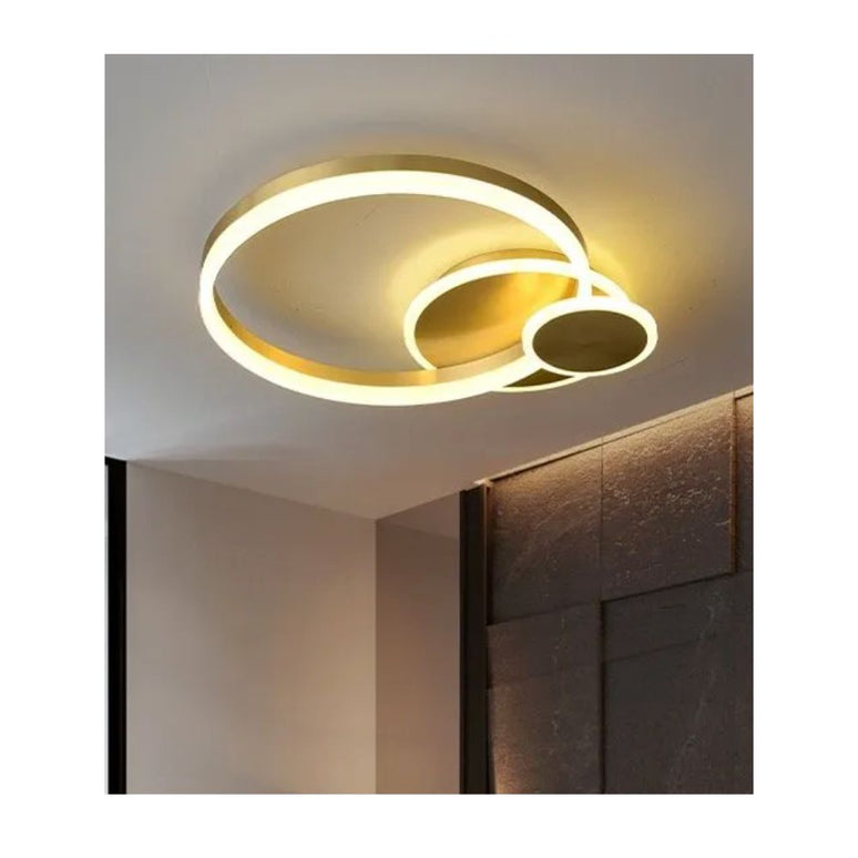 Lustra Led Cu Telecomanda 120W, Aurie cu Intensitate Reglabila T2232 AURIU LMX