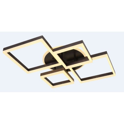 Lustra Led Square Impression Maro 240W, Cu 4 Brate Si Telecomanda 5190/2+2 CF