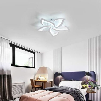 Lustra Led Vibe 80W, 5 Brate Si Telecomanda, Intensitate Reglabila G16801/5 WT