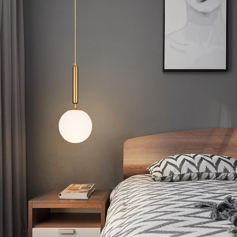 Lustra pe cablu Shiny Glow, stil minimalist, auriu, E27, max 60W DF107/1 GD
