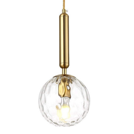 Lustra pe cablu Stylish Glow, stil minimalist, auriu, E27, max 60W MX158/1
