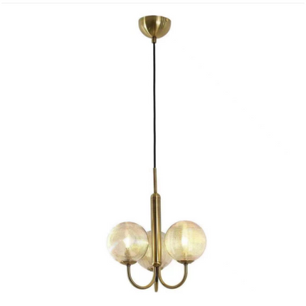Lustra pe cablu Stylish Golden, stil minimalist, auriu, E27, max 60W MX132/3