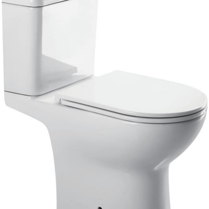 Vas WC cu Rezervor MJ-2802-S – Alb Lucios, Sistem Turbo Tornado, Capac Soft-Close