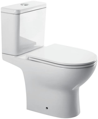 Vas WC cu Rezervor MJ-2802-S – Alb Lucios, Sistem Turbo Tornado, Capac Soft-Close