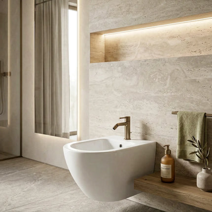 Bideu Suspendat Ceramic White Glossy