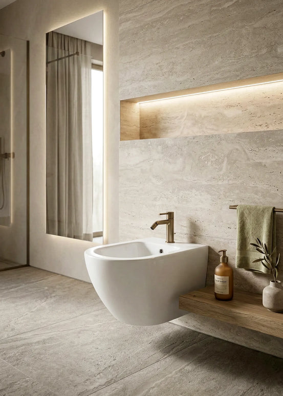 Bideu Suspendat Ceramic White Glossy