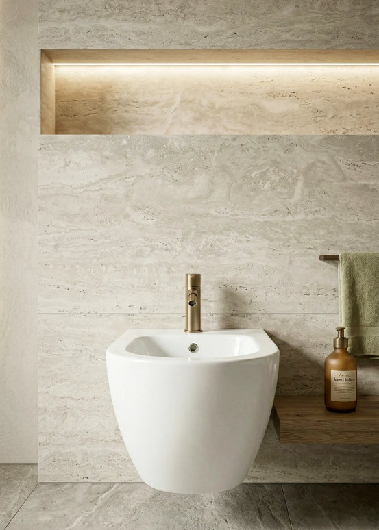 Bideu Suspendat Ceramic White Glossy