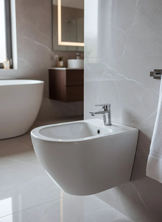 Bideu Suspendat Ceramic White Glossy