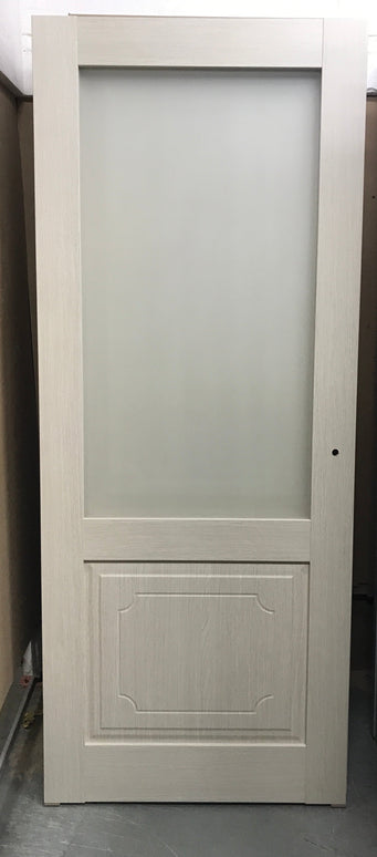 Ușă interior ML 11001 Satin – Eleganță cu geam mat și panou decorativ clasic / Millenium - Carlo Porte www.olivy.ro