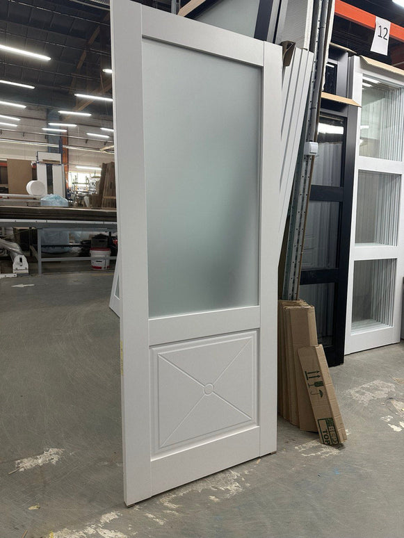 Ușa de Interior ML 1102 – Ușa cu geam satin și design în X / Millenium - Carlo Porte www.olivy.ro