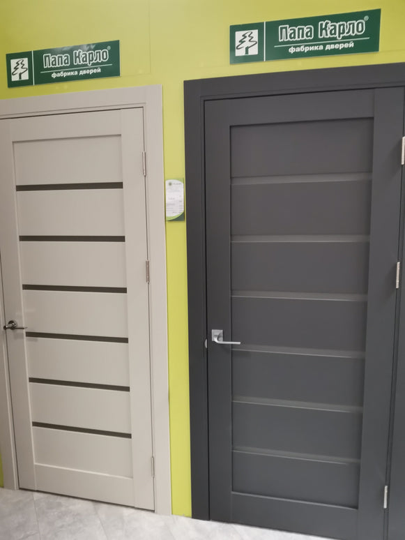 Ușă de interior ML 14 – Design modern cu fâșii satin și stil minimalist / Millenium - Carlo Porte www.olivy.ro