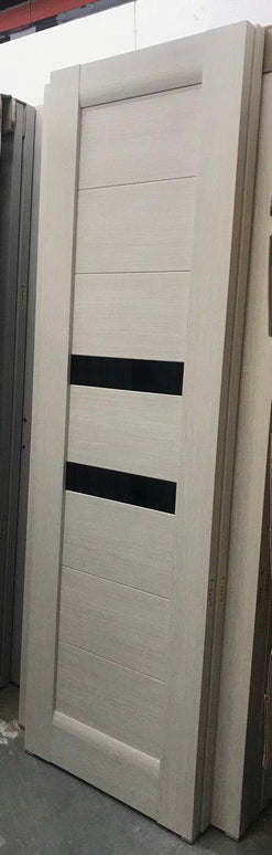 Ușă interior ML-53 – Modernă, cu inserții elegante din sticlă satinată / Millenium - Carlo Porte www.olivy.ro