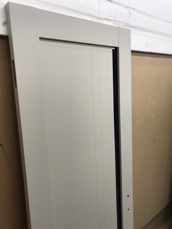 Ușă de interior ML-612 cu riflaj decorativ și geam satin / Millenium - Carlo Porte www.olivy.ro