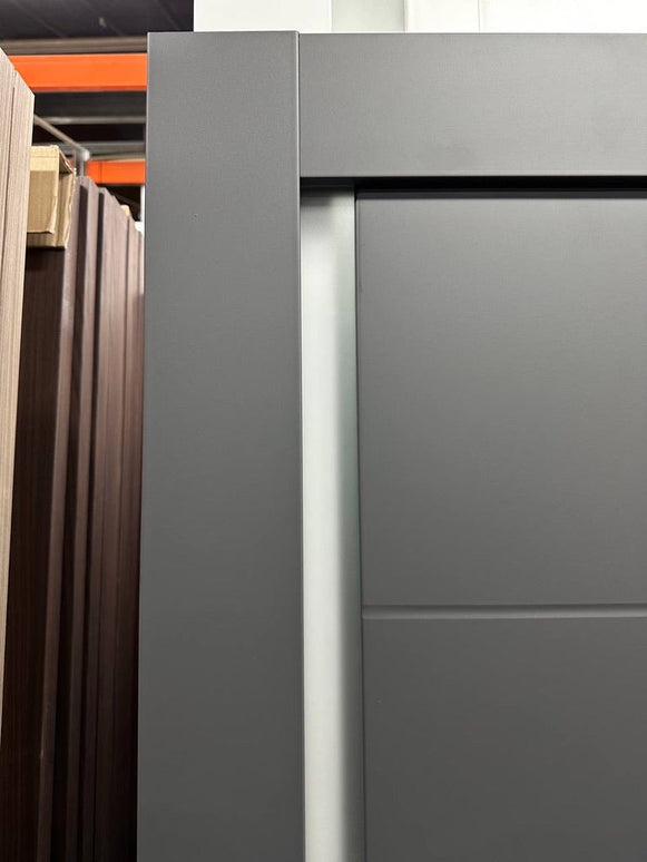 Ușă de interior ML-613 cu linii orizontale și geam satin – model urban / Millenium - Carlo Porte www.olivy.ro