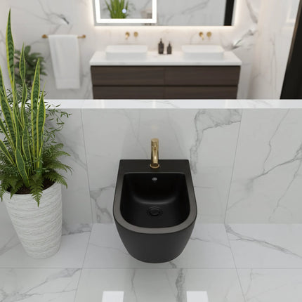 Bideu Suspendat Ceramic Black Matt