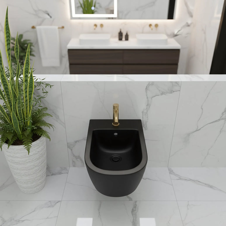 Bideu Suspendat Ceramic Black Matt