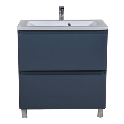 Mobilier de baie pe pardoseală Accent albastru mat