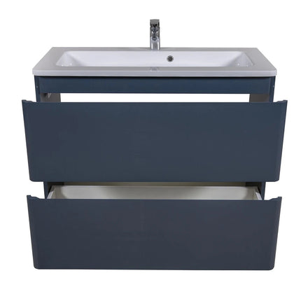 Mobilier de baie pe pardoseală Accent albastru mat